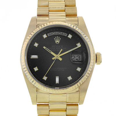 Rolex Day-Date 36 18038 Black Dial 36