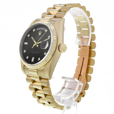 Rolex Day-Date 36 18038 Black Dial 36