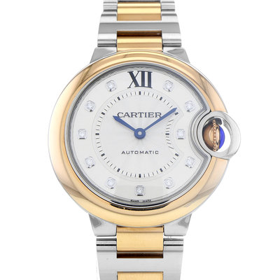 Cartier Ballon Bleu 33mm W3BB0021 4374 Silver Dial 33