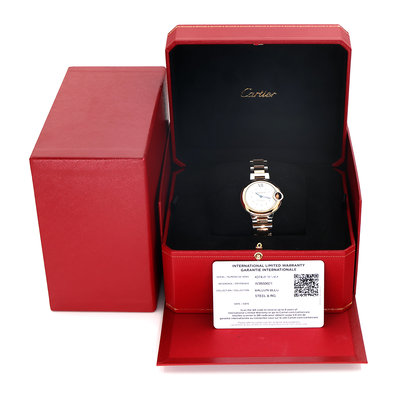 Cartier Ballon Bleu 33mm W3BB0021 4374 Silver Dial 33