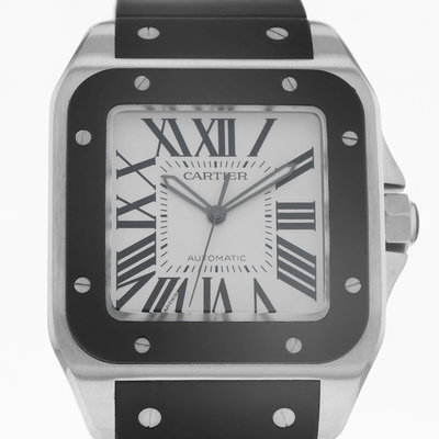 Cartier Santos 100 W20121U2 2656 Silver Dial 41