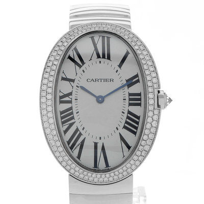 Cartier Baignoire WB520010 3032 Silver Dial 44x34