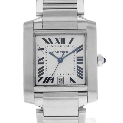 Cartier Tank Francaise W51002Q3 2302 Silver Dial 28