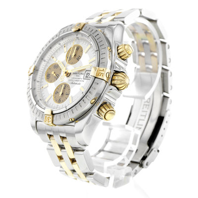 Breitling Chronomat Evolution B13356 Silver Dial 44