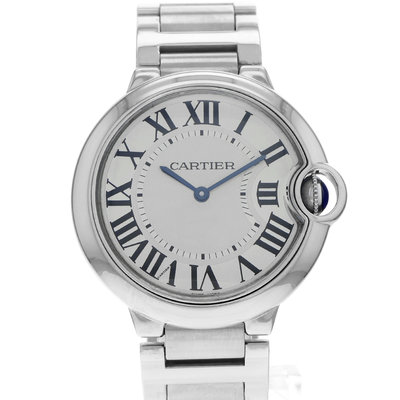 Cartier Ballon Bleu 36mm W69011Z4 3005 Silver Dial 36