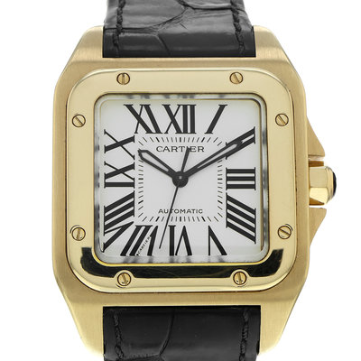 Cartier Santos 100 2880 Silver Dial 33