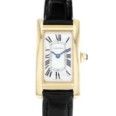 Cartier Tank Americaine 19mm WGTA0039 2482 Silver Dial 19