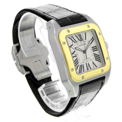 Cartier Santos 100 2656 W20072X7  White Dial 38