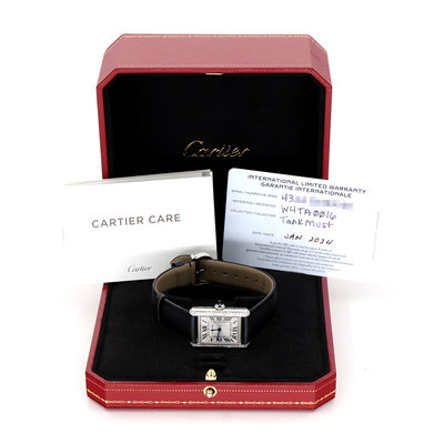 Cartier Tank Must  4322 W4TA0016 Silver Dial 22