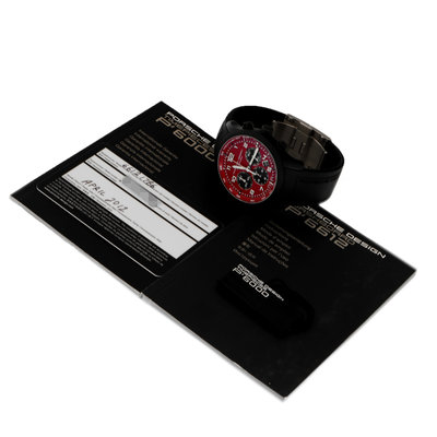 Porsche Design Dashboard  6612.17.86 Red Dial 42