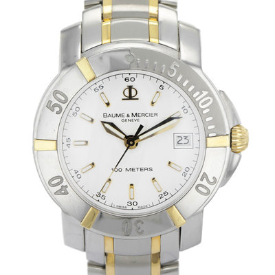 Baume & Mercier Capeland Diver  65423 White Dial 36