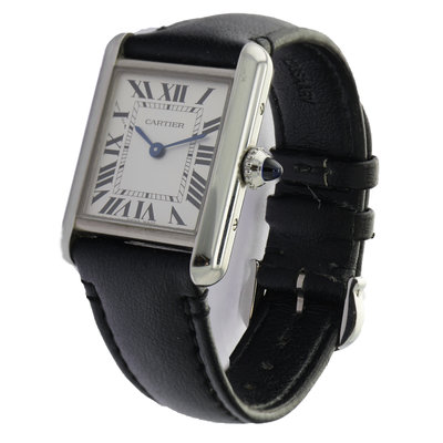 Cartier Tank WSTA0060 White Dial 29.5 x 22