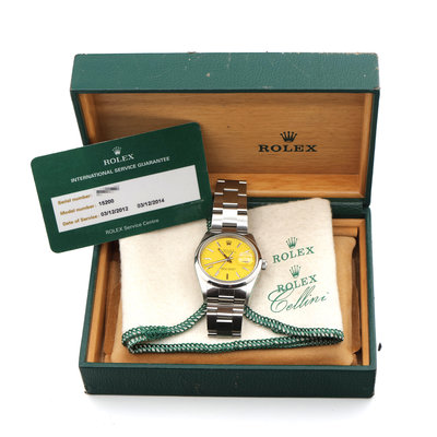 Rolex Datejust 34mm 15200 Yellow Dial 34