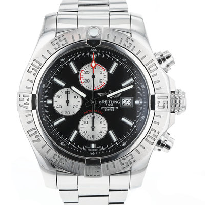 Breitling Super Avenger II A13371 Black Dial 48
