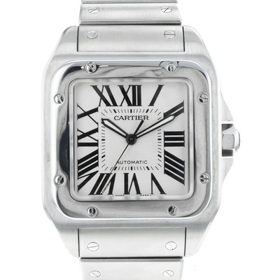 Cartier Santos 100 W200737G 2656 White Dial 38