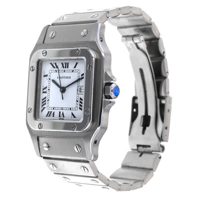 Cartier Santos Carree 2960 White Dial 29x41