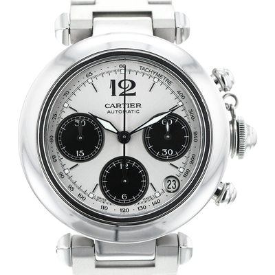 Cartier Pasha C W31048M7 2412 White Dial 36.5