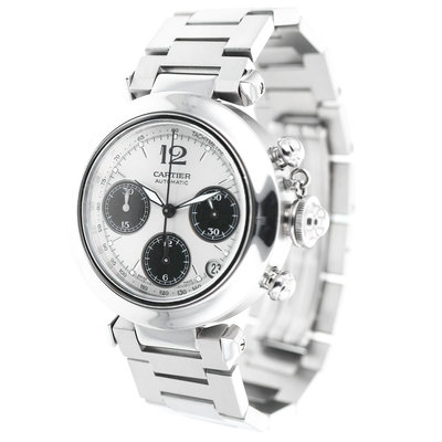 Cartier Pasha C W31048M7 2412 White Dial 36.5