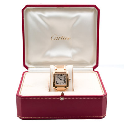 Cartier Tank Francaise W50001R2 1840 Silver Dial 28
