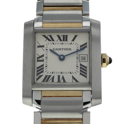 Cartier Tank Française W51012Q4 2465 White Dial 30x25