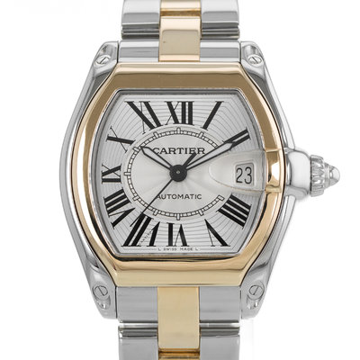 Cartier Roadster W62031Y4 2510 Silver Dial 38