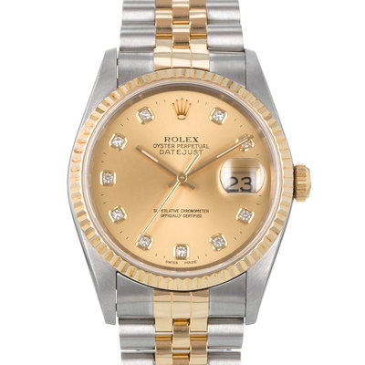 Rolex Datejust 36 16233 Yellow Diamond Dial 36