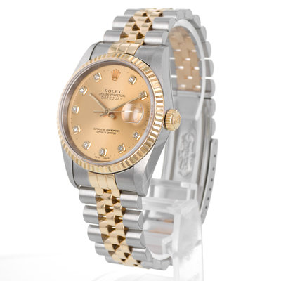 Rolex Datejust 36 16233 Yellow Diamond Dial 36
