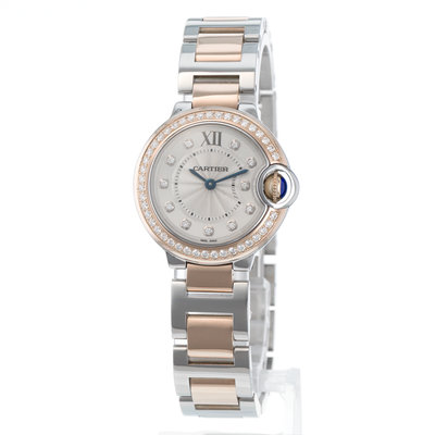 Cartier Ballon Bleu 28mm WE902076 3752 Silver Dial 28