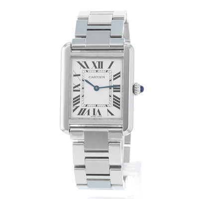 Cartier Tank Solo W5200013 3170 Silver Dial 24