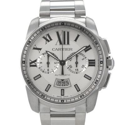 Cartier Calibre de Cartier Chronograph W7100045 3578 Silver Dial 42
