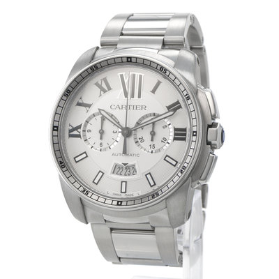Cartier Calibre de Cartier Chronograph W7100045 3578 Silver Dial 42