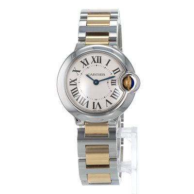 Cartier Ballon Bleu 28 W69007Z3 3009 Silver Dial 28