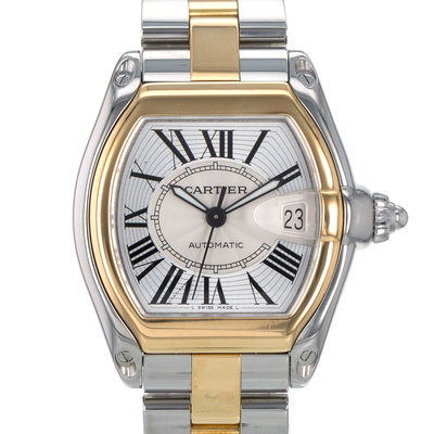Cartier Roadster W62031Y4 2510 Silver Dial 38