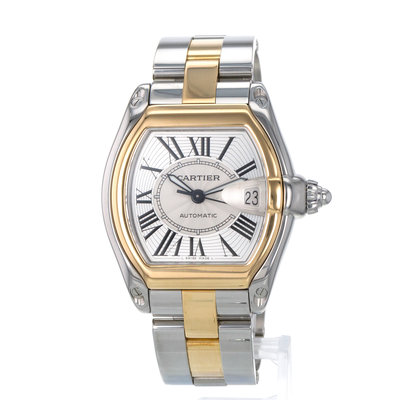 Cartier Roadster W62031Y4 2510 Silver Dial 38