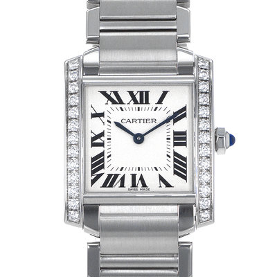 Cartier Tank Francaise W4TA0009 3751 Silver Dial 30x25