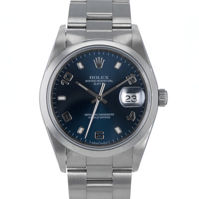 Rolex Oyster Perpetual Date 15200 Blue Dial 34