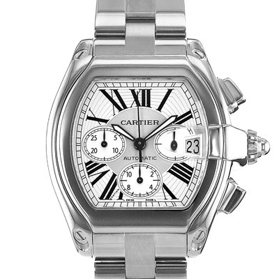 Cartier Roadster W62019X6 2618 Silver Dial 43