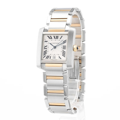 Cartier Tank Francaise W51005Q4 2302 Silver Dial 28