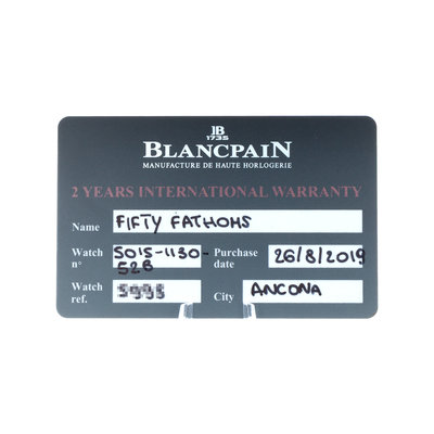 Blancpain Fifty Fathoms 5015-1130-52B Black Dial 45