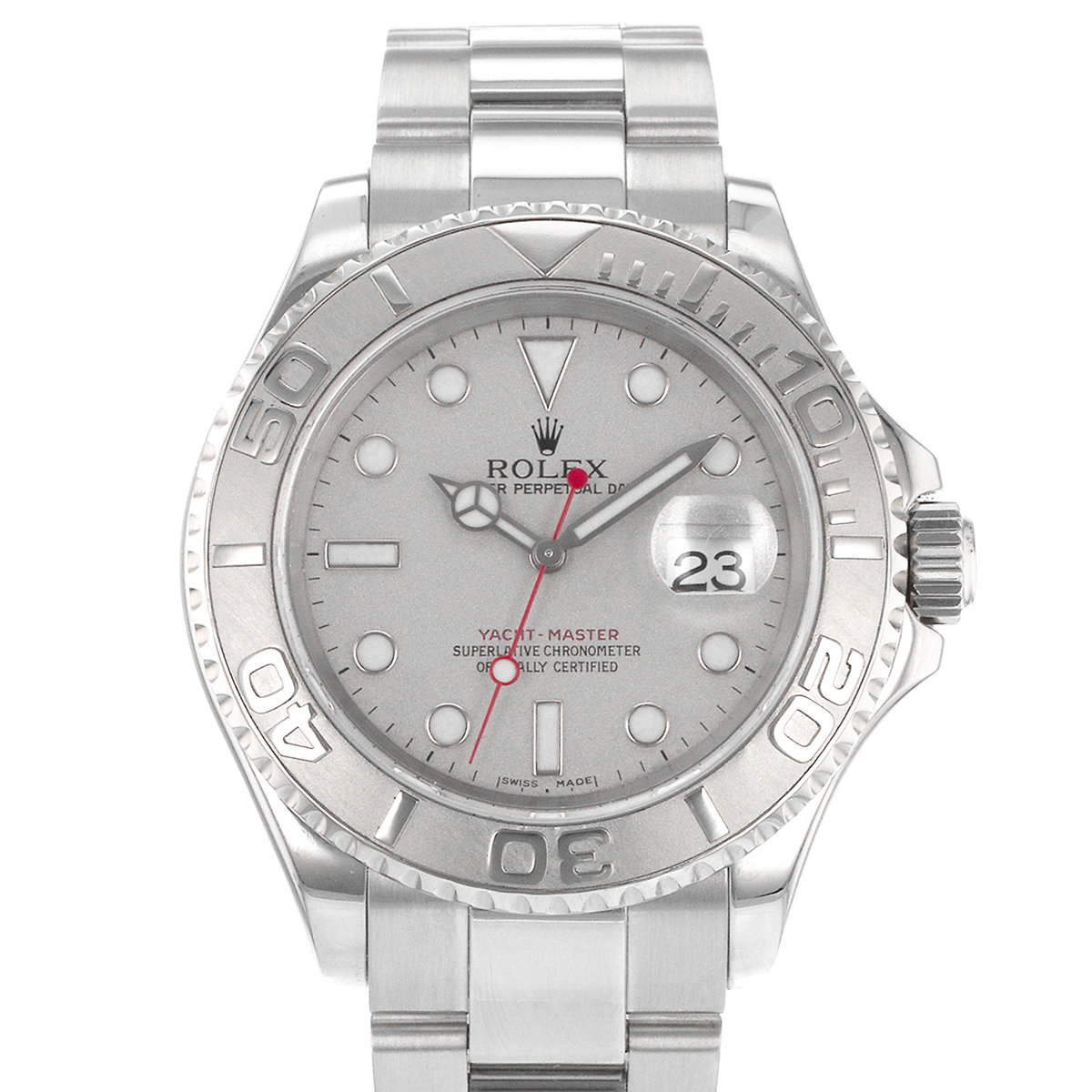 Rolex Yacht-Master 40 16622 Platinum Bezel Steel Oyster Automatic Mens Watch