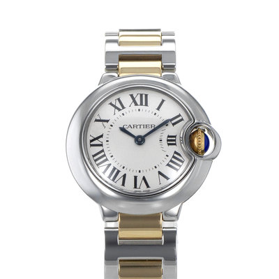 Cartier Ballon Bleu 28mm W69007Z3 3009 Silver Dial 28