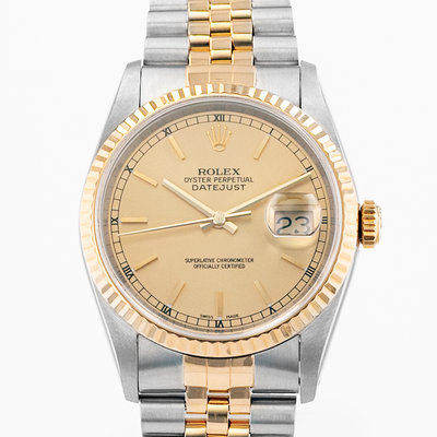Rolex Datejust 36 16233 Yellow Dial 36