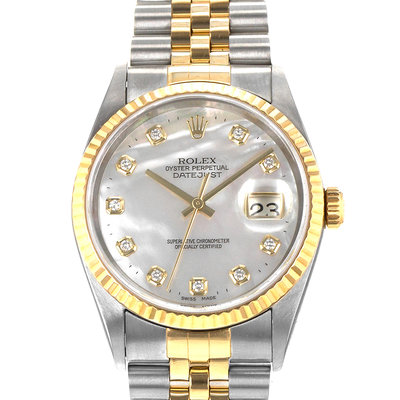 Rolex Datejust 36 16233 Mother of Pearl Diamond Dial 36