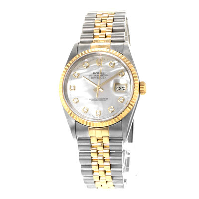 Rolex Datejust 36 16233 Mother of Pearl Diamond Dial 36