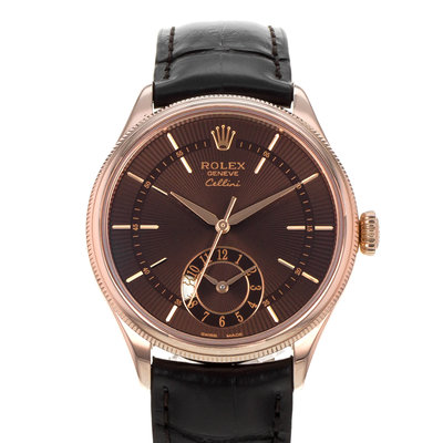 Rolex Cellini Dual Time 50525 Brown Dial 39