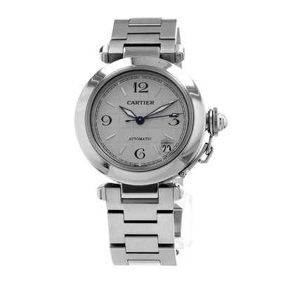 Cartier Pasha W31023M7 2324 Silver Dial 35