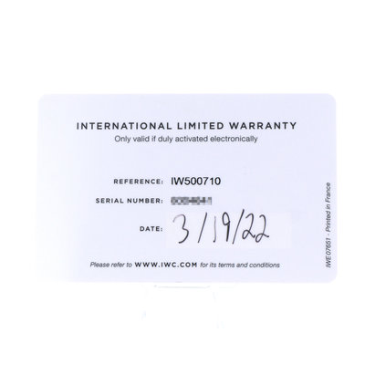 IWC Portuguese IW500710 Blue Dial 42