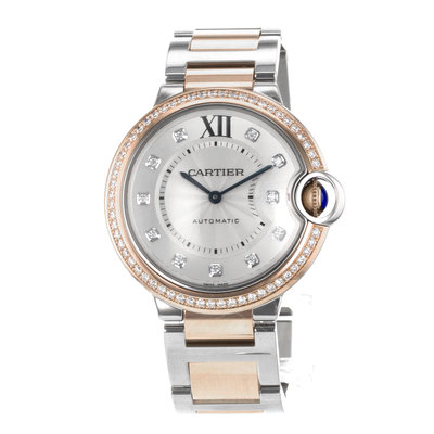 Cartier Ballon Bleu 36 W3BB0004 3754 Silver Dial 36