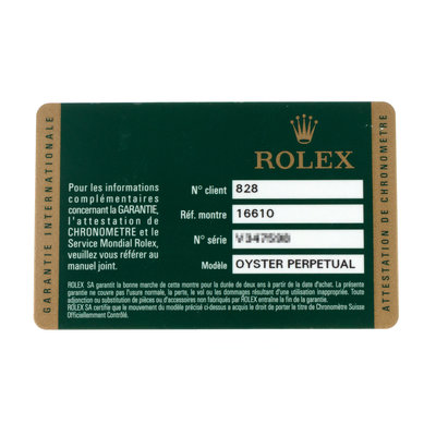 Rolex Submariner 16610 Black Dial 40