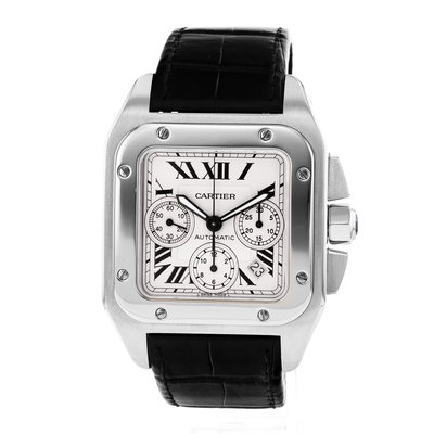 Cartier Santos 100 W20090X8 2740 Silver Dial 41